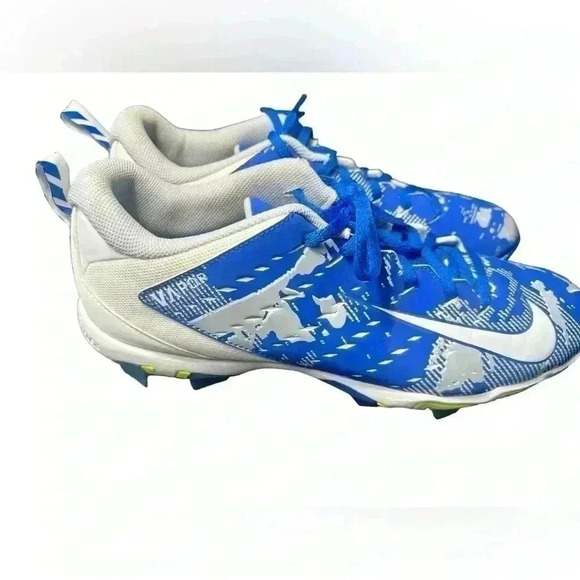 Nike Vapor Untouchable Shark 3 Cleats 12 Blue Gray White Fastflex - Picture 3 of 12